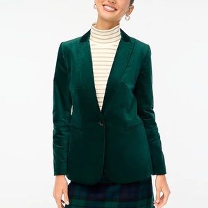J.Crew “ Velveteen One Button Blazer “ * ITS IS A DARK GREEN *